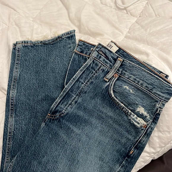 NEW WITH TAGS Riley High Rise Straight Crop in Frequency AGOLDE - Picture 5 of 5